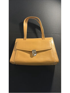 Jack Georges Vintage Tan Leather Satchel Tote Bag